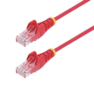 StarTech.com Cable de Red Ethernet CAT6 Delgado sin Enganches Rojo de 7m - Cable RJ45 Snagless Slim 28AWG - Alambre de Cobre Puro - PoE 100W - con Ali
