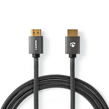 Nedis CVTB34000GY10 câble HDMI 1 m HDMI Type A (Standard) Gris - Neuf