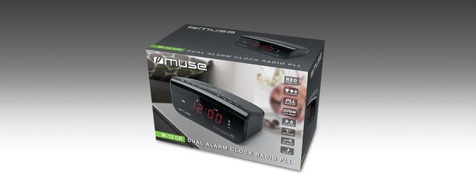 Muse M-12CR Radio portable Horloge Numérique Noir - Neuf Noir - vue 2
