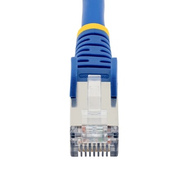 StarTech.com Cavo Ethernet CAT6a 7,5m - Basso Fumo Zero Alogeni (LSZH) - 10 Gigabit 500MHz 100W PoE RJ45 S/FTP Cavo patch di rete blu senza sporgenze con scarico di tensione