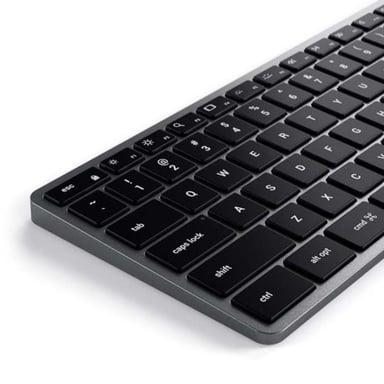 Satechi Teclado QWERTY retroiluminado USB-C Slim W3 con cable y teclado numérico Gris