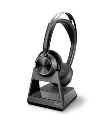 Poly Voyager Focus 2 Office Casque Avec fil &sans fil Arceau Bureau/Centre d'appels USB Type-A Bluetooth Socle de chargement Noir