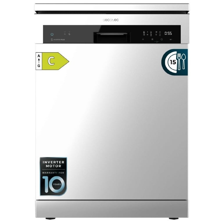 Lave-Vaisselle Cecotec Bolero Aguazero 6500 – 15 Couverts, Moteur Inverter Plus
