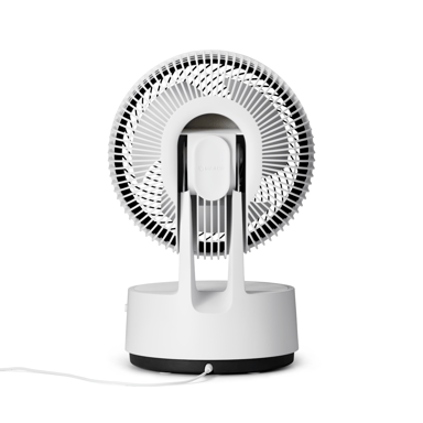 MeacoFan Sefte® 8'', ventilador portátil con batería reemplazable, uso interior/exterior, silencioso, 12 velocidades, modo ECO inteligente, blanco compacto