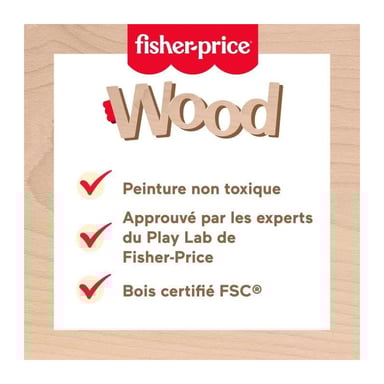 Fisher-Price - Puzzle de madera de animales - Clasificador de formas con 13 piezas - Fisher-Price - JFG10