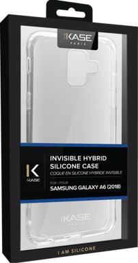 Coque hybride invisible pour Samsung Galaxy A6 (2018), Transparent
