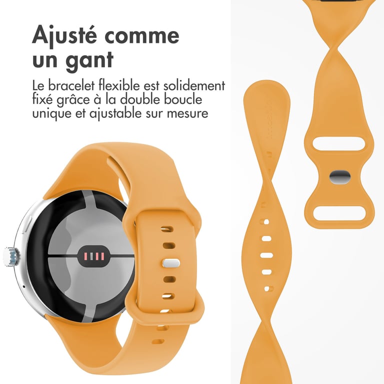imoshion Bracelet en silicone? pour Google Pixel Watch 3 / 4 (45 mm) - Taille L - Jaune - Neuf
