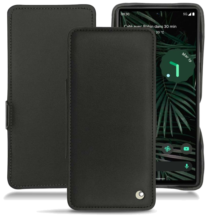 Housse cuir Google Pixel 6 Pro - Rabat horizontalNoir