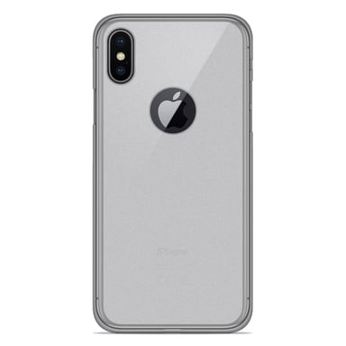 Coque silicone unie compatible Givré Blanc Apple iPhone X iPhone XS