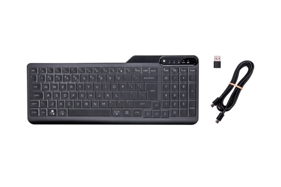 HP 400 Backlit Wired Keyboard clavier Maison USB QWERTY Anglais Noir