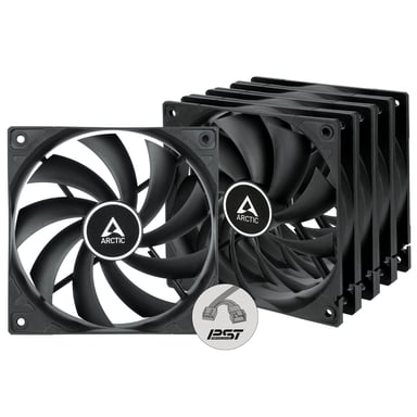 ARCTIC F12 PWM PST Boitier PC Ventilateur 12 cm Noir 5 pièce(s)