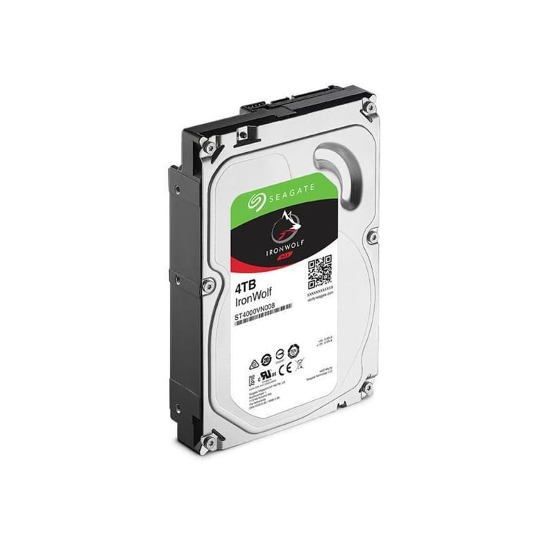 Seagate IronWolf ST4000VN008 - Disque dur - 4 To - interne - 3.5 - SATA 6Gb/s - 5900 tours/min - mémoire tampon : 64 Mo Argent - vue 3