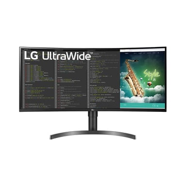 ECRAN LG 35 incurvé 21:9 5ms UltraWide 3440x1440 300cd/m² 2xHDMI Displayport USB HPs FreeSync pied reglable en hauteur 35WN75C-B''