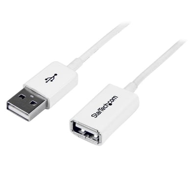StarTech.com Câble Rallonge USB 3m - Câble USB 2.0 A-A Mâle / Femelle - Blanc - Neuf