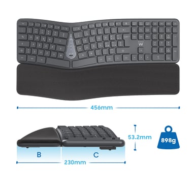 Ewent EW3288 tastiera Universale RF senza fili + Bluetooth QWERTY Italiano Nero