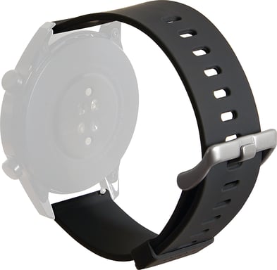 Pulseras Silicona Icon Universal 22mm Negro Puro