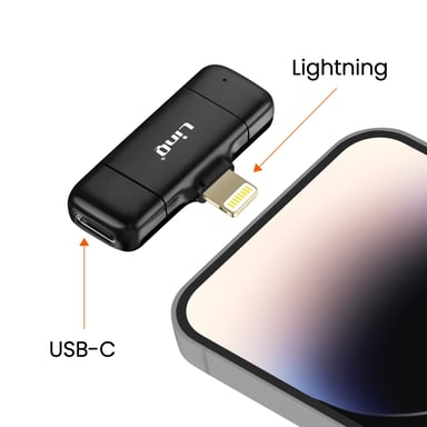 Set 2 microfoni lavalier senza fili con Lightning riduzione rumore
