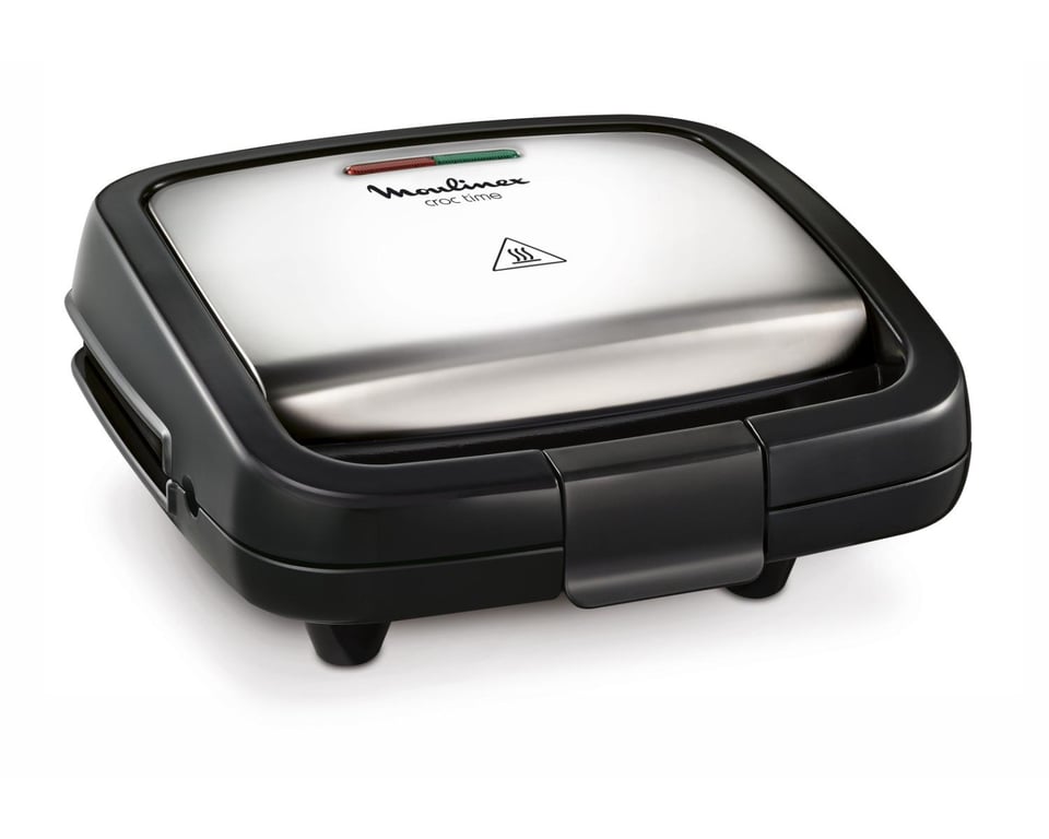Gaufrier Moulinex SZ192D – Appareil à Croque-monsieur, 700W, Acier Inoxydable - vue 4