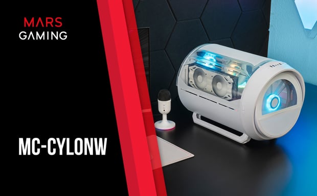 Mars Gaming MC-CYLONW Mini Tower Blanco