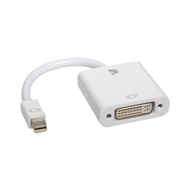 V7 Adaptateur vidéo Mini-DisplayPort mâle vers DVI-D mâle, blanc - Neuf
