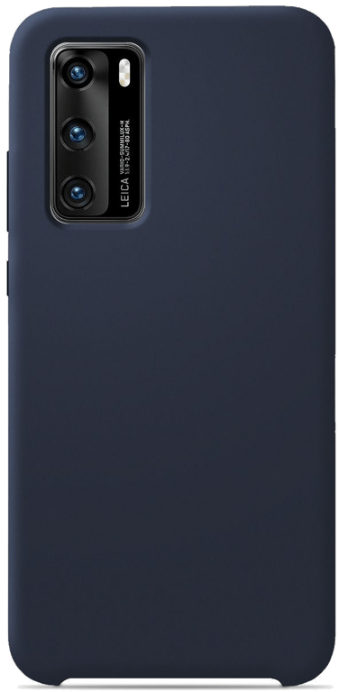 Coque silicone unie compatible Soft Touch Bleu nuit Huawei P40