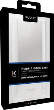 Carcasa híbrida invisible para Samsung Galaxy Note10 Lite, Transparente