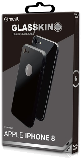 Glasskin Coque Glass Case Noire: Apple Iphone 6/6S/7/8