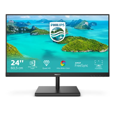 Philips E Line 245E1S/00 LED display 60,5 cm (23.8'') 2560 x 1440 pixels 2K Ultra HD LCD Noir