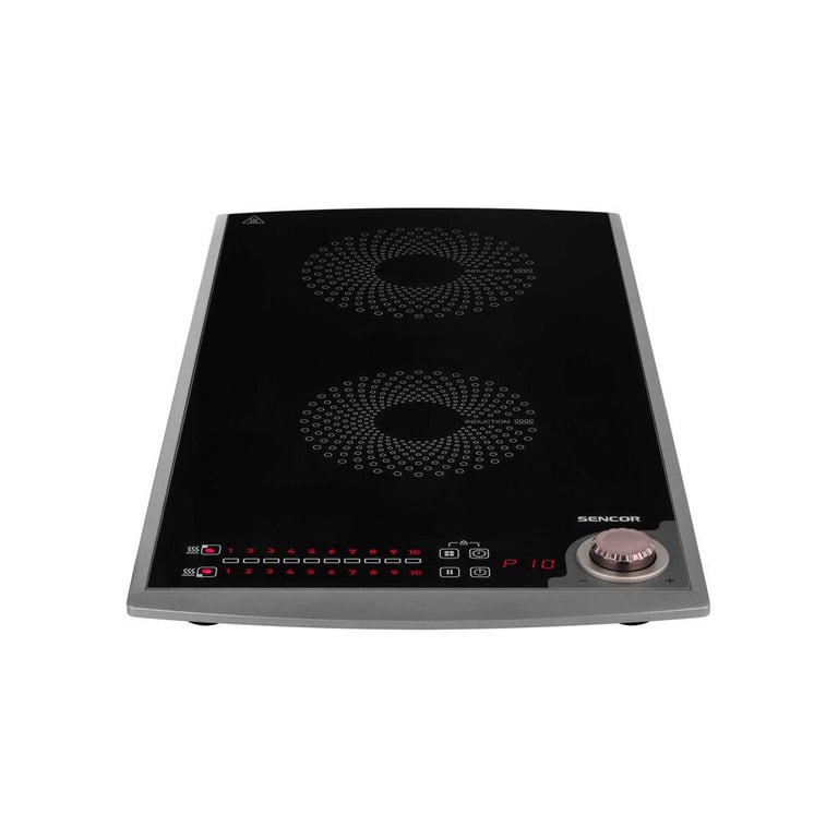 Plaque de cuisson à induction Sencor SCP 5414GY 2 foyers Commandes tactiles 10 niveaux Compacte - vue 3