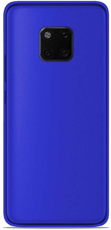Coque silicone unie compatible Givré Bleu Huawei Mate 20 Pro