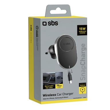 SBS TESUPP15WRETRACABL soporte Soporte activo para teléfono móvil Teléfono móvil/smartphone Negro