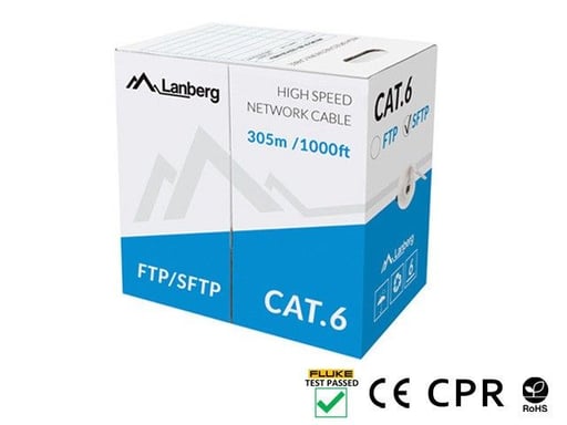 Cavo di rete Lanberg LCU5-21CU-0305-BK Nero 305 m Cat5e U/UTP (UTP)