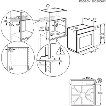 Four Encastrable Electrolux EOE8P09RH – 71L, Chaleur Tournante Pulsée, 17 Modes de Cuisson, Nettoyage Pyrolyse - vue 5