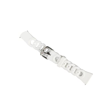 Bracelet de montre en silicone - Compatible avec Samsung et Huawei White M