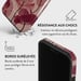 Burga Funda para iPhone 15 Pro Max Tough A prueba de golpes modelo Tender Kiss Rojo