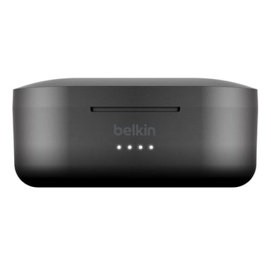 Belkin Écouteurs True Wireless SoundForm Freedom (Localiser d'Apple, écouteurs Bluetooth avec étui de recharge sans fil, certification IPX5 avec basses profondes, pour iPhone et Android, noirs)