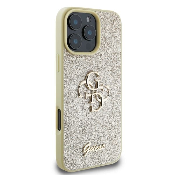 Guess Coque pour iPhone 16 Pro Max - Glitter Fixe Big 4G (GUHCP16XHGG4SGGD)