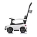 Porteur bambino 3in1 BUDDY TOYS BPC 5260 VW T-ROCK sedile imbottito, maniglia parentale regolabile, suoni al volante, bianco/nero
