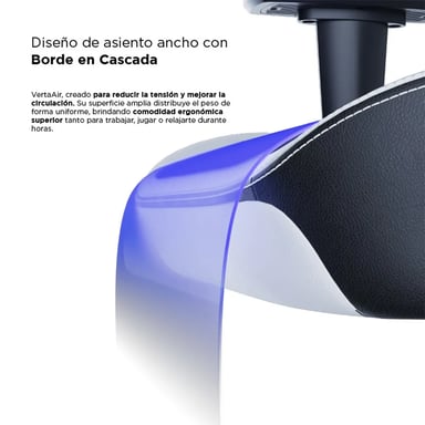 Chaise gaming Vertagear SL3800 HygennX Noir/Blanc – Ergonomie avancée, tissu anti-odeurs, soutien lombaire ContourMax™