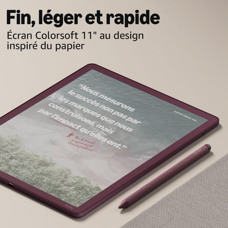 Liseuse AMAZON Kindle Scribe Colorsoft 2026 Écran couleur 11 Effet papier Éclairage avant - vue 4