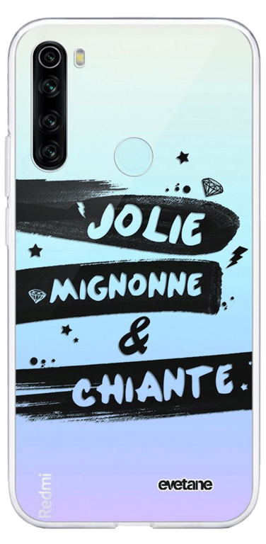 Evetane Coque Xiaomi Redmi Note 8 T silicone transparente Motif Jolie Mignonne et chiante ultra resi