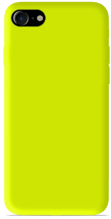 Coque silicone unie compatible Mat Jaune Apple iPhone SE 2020