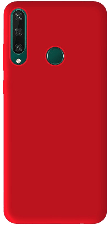 Coque silicone unie compatible Mat Rouge Huawei Y6P