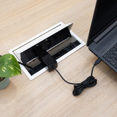 CARGADOR TOOQ PORTATIL GAN USB-C PD 65W CUBICO NEGRO