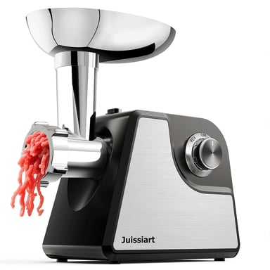 Juissiart MG4130R Molino de Carne - Potencia 300 W rendimiento carne de 1.2 kg/min material la cuchilla acero pulvimetalúrgico 420- Negro