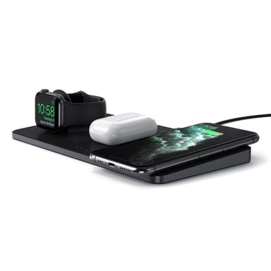Satechi ST-X3TWCPM chargeur d'appareils mobiles Casques, Smartphone, Smartwatch Noir Secteur Recharge sans fil Intérieure