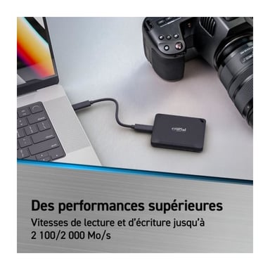 Crucial X10 Pro 2Tb USB Tipo-C USB 3.2 Gen 2x2 Nero