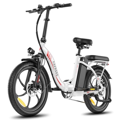 E-bike  FAFREES F20+ - Motor 250W Batería 36V20Ah Neumáticos De 20 Pulgadas Frenos Mecánicos De Disco - Blanco