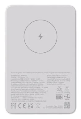 Xiaomi WPB0507 banque d'alimentation électrique Lithium-Ion (Li-Ion) 5000 mAh Recharge sans fil Blanc