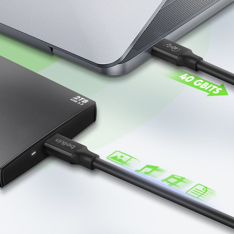 Câble alimentation USB 4 C 0. - vue 3